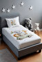 Cute Journey Patterned Bedspread and Pillowcase - 2