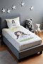 Cute Girl with Daisies Patterned Bedspread and Pillowcase - 2
