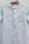 100% Cotton Baby Boy Rompers with Blue Car Pattern and Snap Fasteners - 3