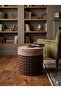 Covered Woven Basket – Brown Bohemian Decorative Organizer - 2