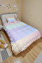 Pastel Heart Lines Patterned Single Duvet and Pillowcase - 3