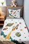 Space Travel Patterned Single Baby Kids Piqué Set - 2