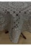 Fiskos Tablecloth Tulle Guipure Lace Dowry Box-Silvery Dark Gray - 4