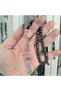 Turquoise Coral and Silver Inlaid B Ankle-Length Genuine Erzurum Oltu Stone Prayer Beads 8 mm - 2