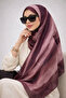 Mineşarpt Mürdüm Geçişli Bamboo Patterned Shawl – Soft-Textured , Daily & Special Occasion Combination - 3