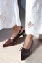 Best Capsule Lace-Up Detailed Pointed-Toe Short Kitten-Heel Women's Shoes - 7