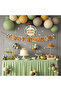 20 Safari Balloons Special Cut Happy Birthday Banner Retro Celebration - 2
