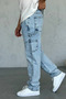 Men's Skater Baggy Design Jean Denim Trousers - 2