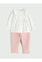 Ecru Floral Baby Girl Blouse and Leggings (S6)