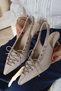 Best Capsule Lace-Up Detailed Pointed-Toe Short Kitten-Heel Women's Shoes - 2