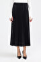 Women's Quality Black Pleated Skirt with Elastic Waist