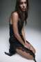 Lace-trimmed asymmetric nightslip