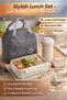 Lunch Box with Coffee Cup/Juice Cup Bento Box 3-Piece Elegant Insulated Ramadan Iftar Box Set - 6