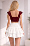 Mykonos Ruffled High Waist Mini Skirt Shorts - 3