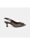 Women's Brown Adjustable Buckled Pointed Toe Evening Dress Shoes - 3