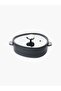 Fika Apex - Black, Low Casserole 20cm with Silicone rim glass lid, Spray induction