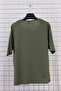 Women's Plus Size Stretch Fabric Bicycle Notched Collar Rhinestone Short Sleeve Mom T-Shirt Combed Cotton Blouse - 3