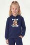 3-Pack of Hooded and Kanguru Pocket Detail Printed Girls' 3-Piece Sweatshirts - 4