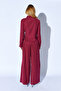 Burgundy Belted Detailed Shirt |   Mks1610461-1 - 6