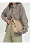 Suede Shoulder Bag - Mink - 4