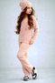Girl's Corded Fabric Knitwear Beanie Gift Set with Powder Bottom and Top Set - 3