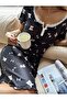 Women's Printed Combed Cotton Nightgown with Lace Details - 2