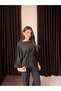 Women's Oversized Kimono Sleeve Tie-Detail Blouse & Wide-Leg Pants Set - 2