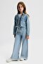 Brazilian Stone-Embellished Denim Jacket for Ages 8-14 - Blue - 2