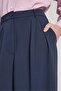 Women's Navy Blue Pleated Palazzo Pants 30068 - 7
