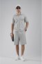 Trend Biz Regular Polo Neck Jacquard Shorts T-Shirt Bottom Top Set - 2