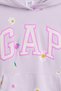 Girl's Relaxed Logo French Terry Fabric Purple Sweatshirt - 3