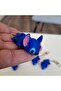 Cute Stitch Blue Space Character Movable Jointed Keychain Figure Accessory Bag Ornament Charm