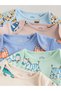 100% Cotton Piece Multi-Colored Short Sleeve Baby Rompers 5-Pack - 7