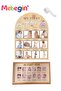 Baby Keepsake Frame with Non-trace Adhesive Patch, My First Year Milestone Photo Frame, Wood Acrylic
