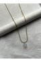 8 mm Opal Stone Steel Snake Necklace Handcrafted