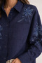 Beadwork Detailed 100% K Linen Shirt - 2