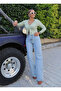 Mavi Karyıkama Snow Drip Basic High Waist Wide Leg Palazzo Loose Jeans - 5