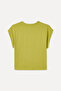 Women's Green Low Sleeve Crew Neck T-Shirt - 2