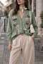 Embossed Appliqué Embroidered Romantic Cardigan for Women Çağla - 3