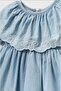 Baby Girl Eyelet Embroidery Detailed Soft-Textured Dress - 3