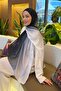 Gradient Pattern Soft Shawl Black and White - 2