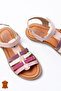 Genuine Leather Orthopedic Vaketa Multicolor Girl Sandals - 3