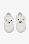 Girl's White Teddy Bear Detailed Comfortable Fit First Step Sneaker - 2