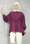 Burgundy Bel Tie-Detail Modal Casual Shirt