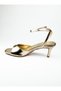 0112 Gold Heeled Women's Evening Dress Shoes - 3