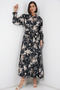 Women's Belted Hijab Dress 2589 - Y.Black