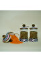 Paradise 3-Piece Glass Porcelain Flat Jar Set