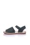Genuine Leather Navy Blue Women's Sandals - 3