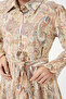 Women's Belted Hijab Dress 2589 - Yellow - 4