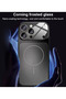 iPhone 15 Compatible Black 17 Pro Appearance Ag Glass Camera Lens Magsafe Supported Phone Case - 5